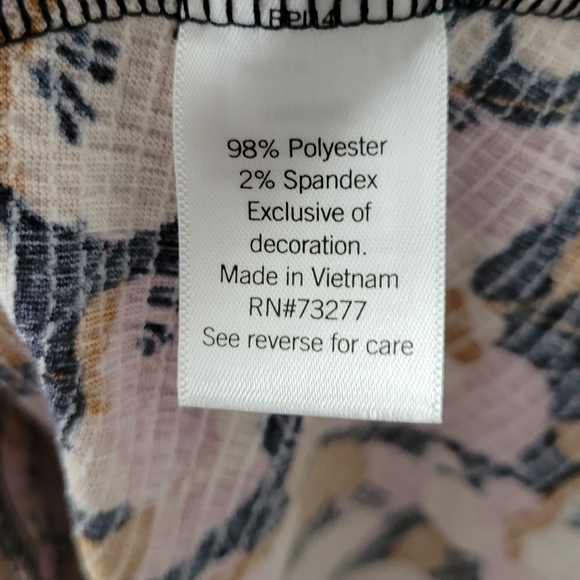 New Nine West Floral Multicolored Dress Size: L - Picture 4 of 15